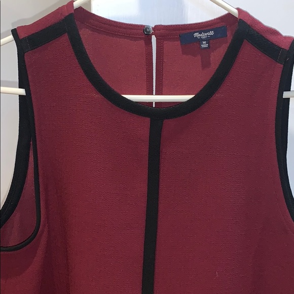 Madewell Burgundy Tank Blouse Size M - Picture 2 of 4
